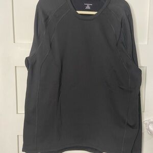Lands End Men’s XLT Black Sweatshirt/ long sleeve  Shirt Size 46-48